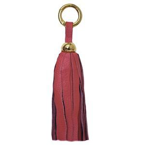 Leather Tassel -Coral-0