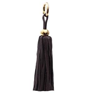 Leather Tassel - Gold/Chocolate-0