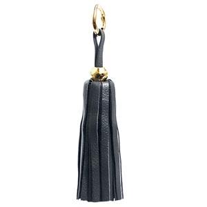 Leather Tassel - Gold/Slate Gray-0