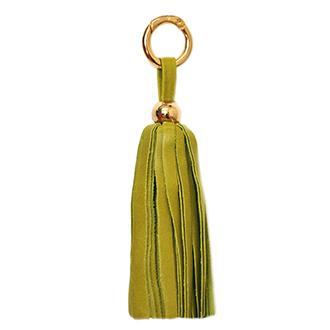 Leather Tassel -Lime-0