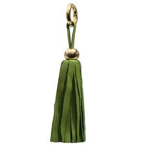 Leather Tassel - Lime Green/Gold-0