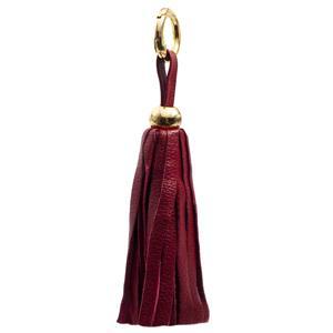 Leather Tassel - Scarlet/Gold-0