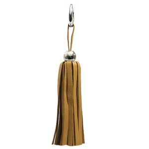 Leather Tassel - Silver/Goldenrod-0