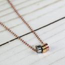 Triple Hoop Necklace- Rose-2