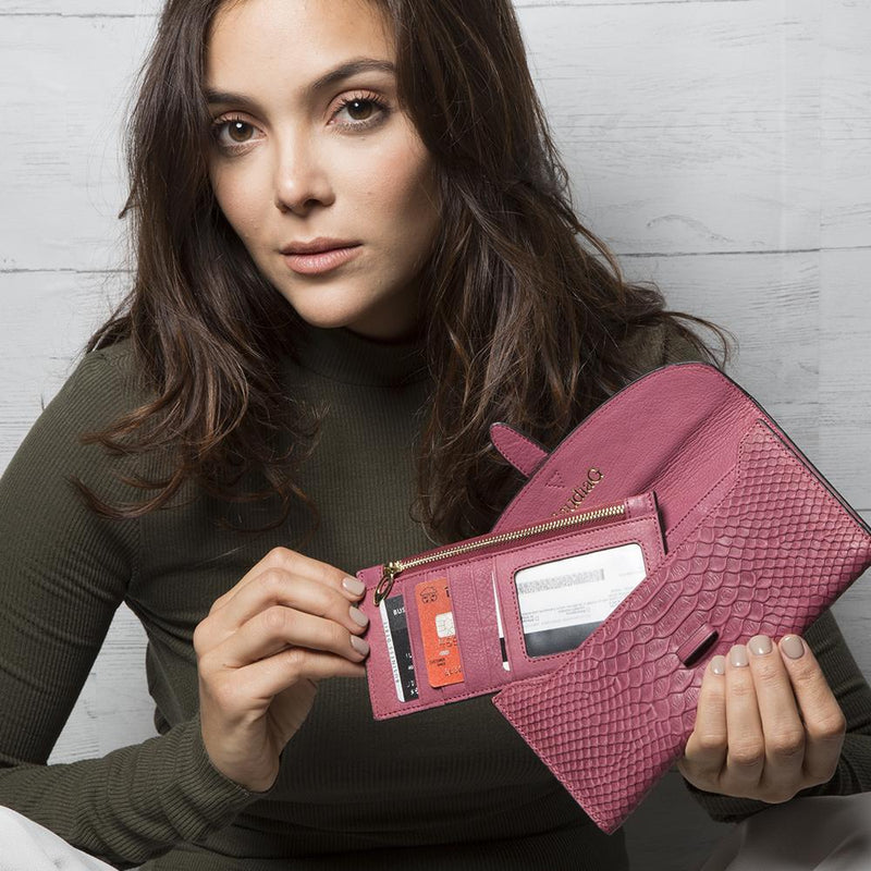 Wealthy Leather Wallet -Red-0