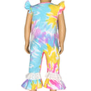 AnnLoren Boutique Pastel Tie Dye Baby Girls Romper Onesie Toddler Jumpsuit-1