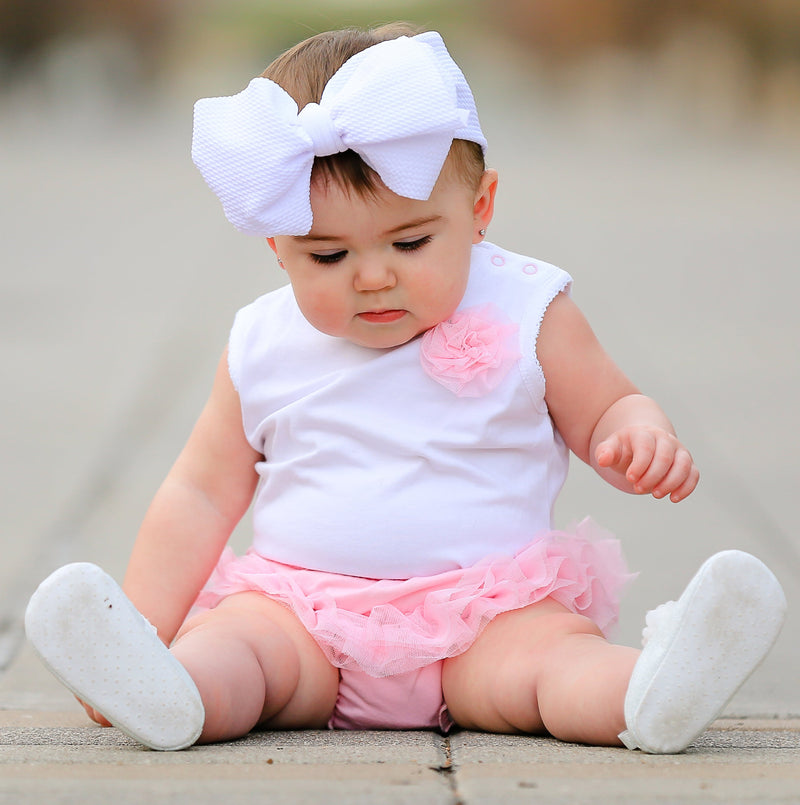 AnnLoren Girls Pink Tutu Ruffled Butt Bloomer Baby/Toddler Diaper Cover-3