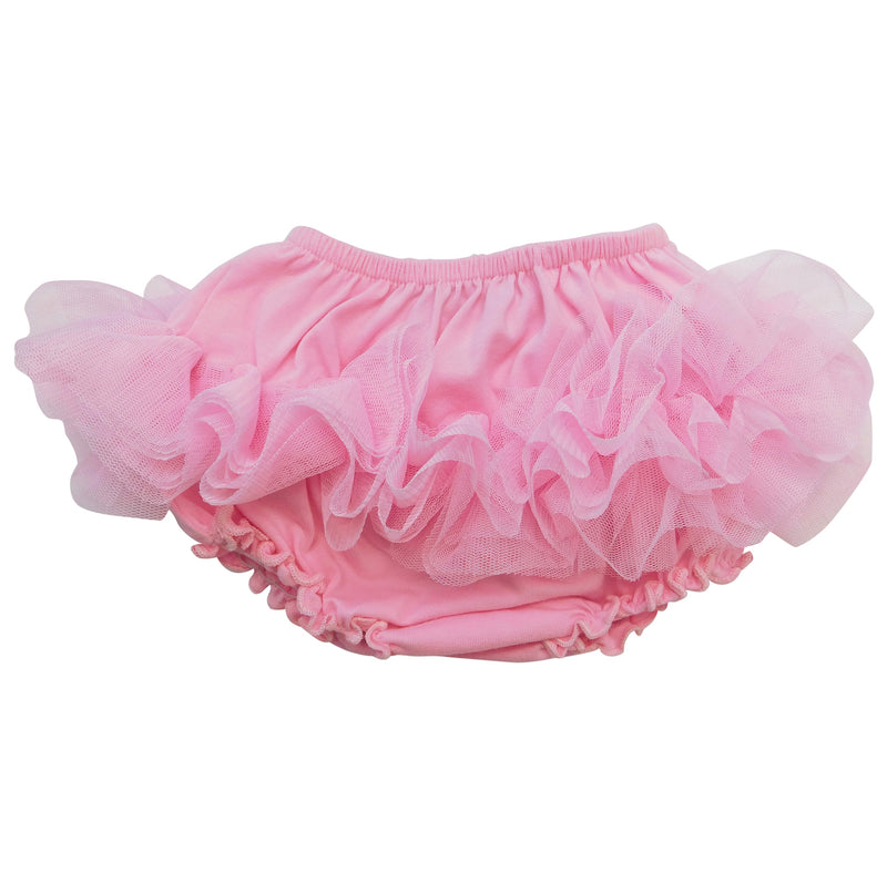 AnnLoren Girls Pink Tutu Ruffled Butt Bloomer Baby/Toddler Diaper Cover-1