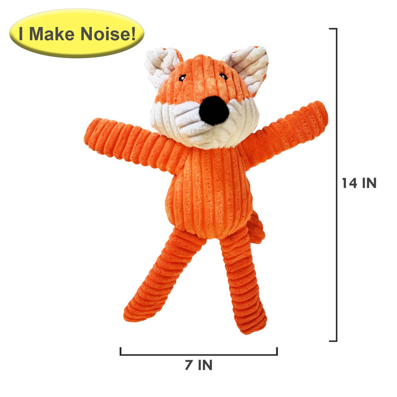 Victor The Fox - Corduroy Squeaker Plush Toy - 12"-1