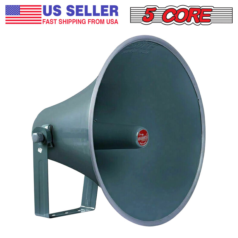 5 Core PA Horn Speaker 16 Inch Outdoor Horn Speakers All Weather Cone Speaker for CB Radio Premium Cornetas Amplificadas w Mounting Bracket -RH 16-8