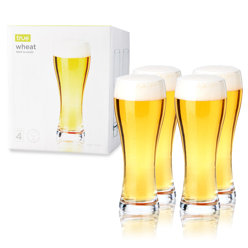 Wheat Beer Glasses, Set of 4 by True-0