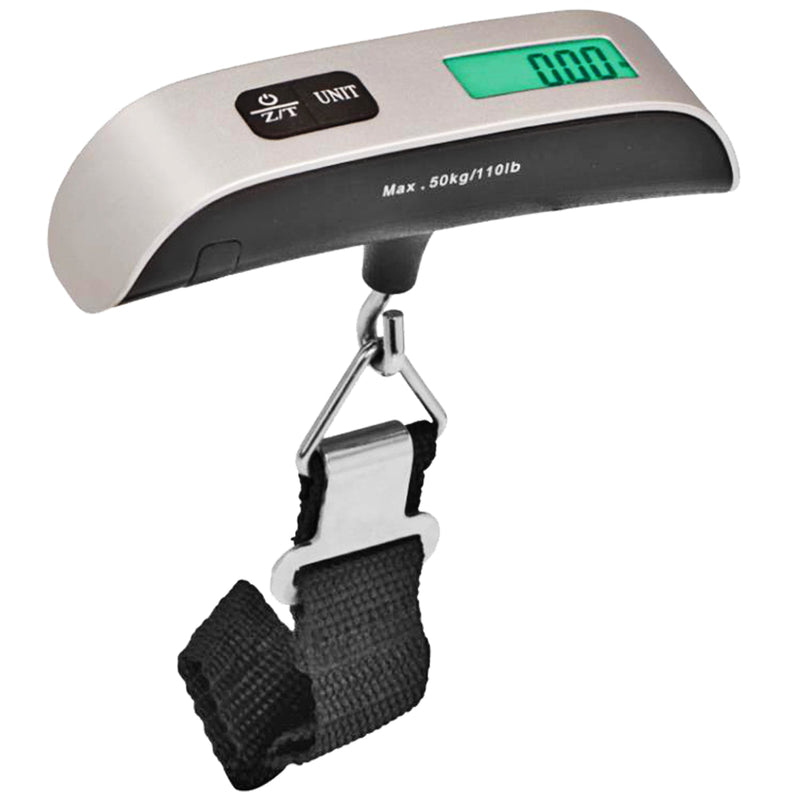 5 Core Luggage Scale 110 Pounds Digital Hanging Weight Scale w Backlight Rubber Paint Handle Battery Included- LSS-004-0