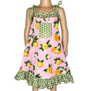 AnnLoren Big Little Girls Pretty as a Peach Pink Spaghetti Strap Dress-0