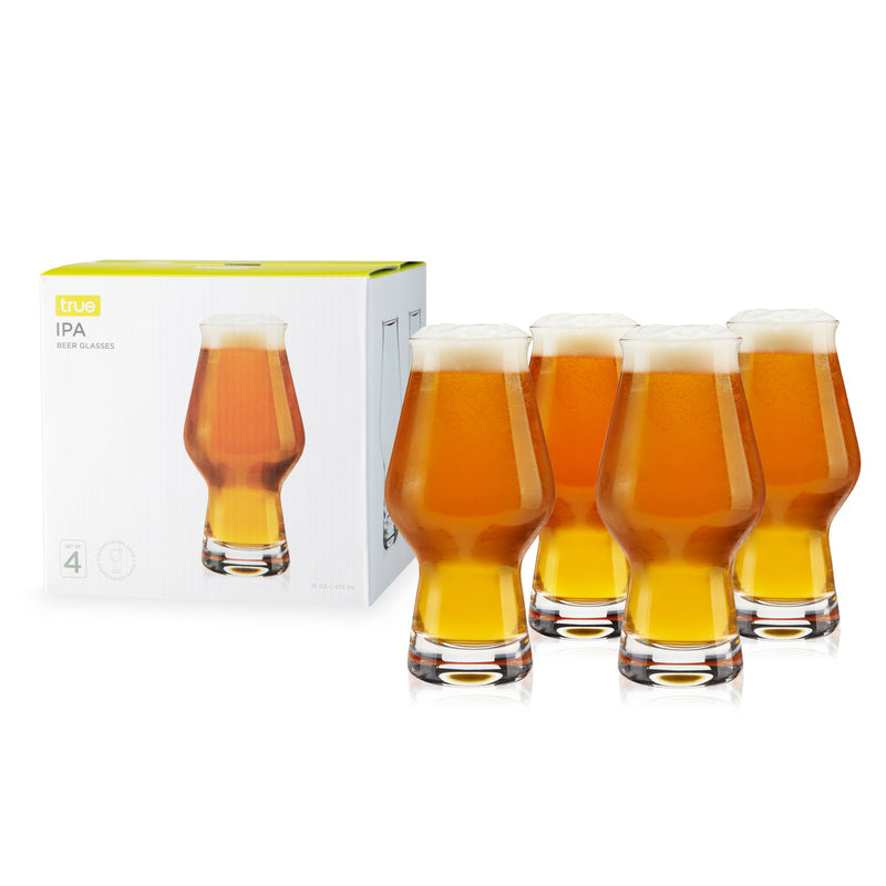 IPA Beer Glasses, Set of 4 by True-0