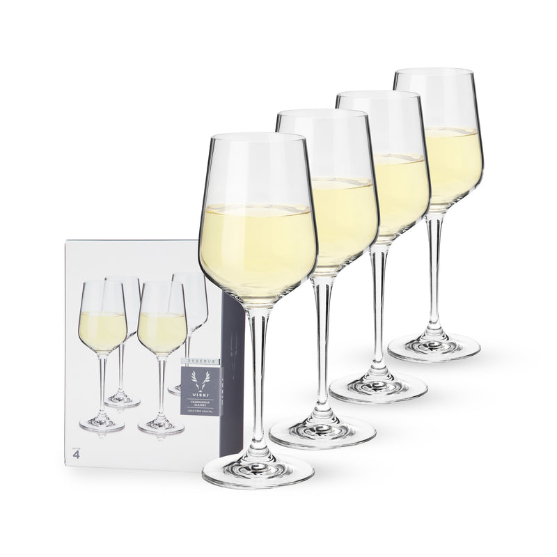 European Crystal Chardonnay Glasses by Viski-0